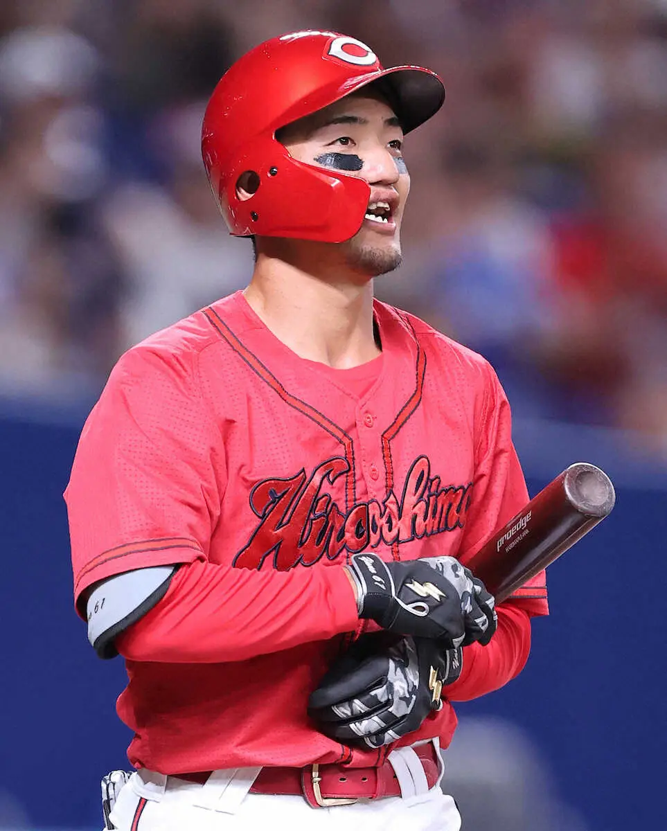 【画像・写真】広島・矢野雅哉がプロ野球新記録！涌井に1打席最多22球投げさせ四球　驚異の計17ファウル11分に騒然