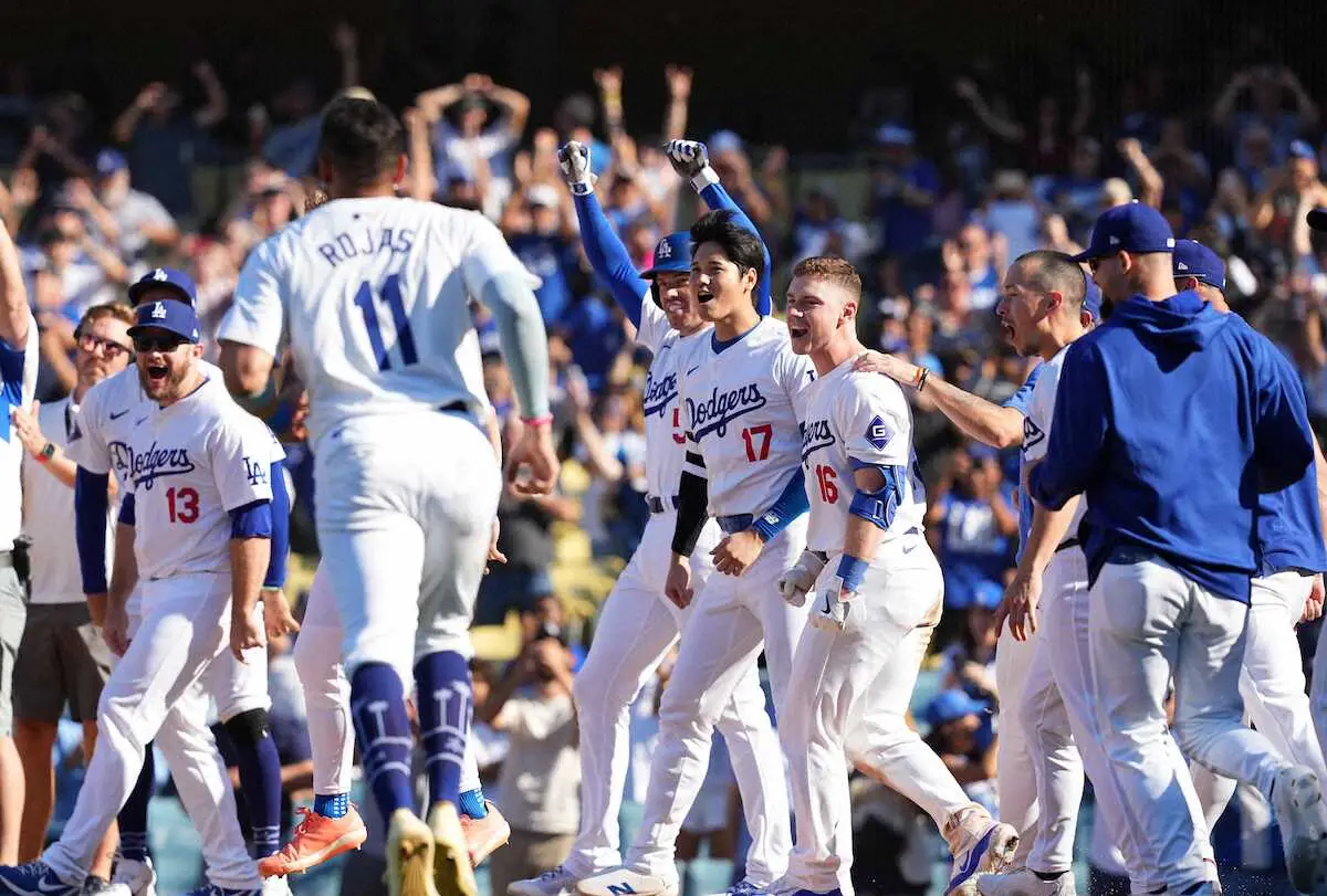 【画像・写真】大谷翔平　4戦5発＆2盗塁で「53―55」！9回ベッツとの連弾で劇的サヨナラ　ベッツ「大きい勝利」