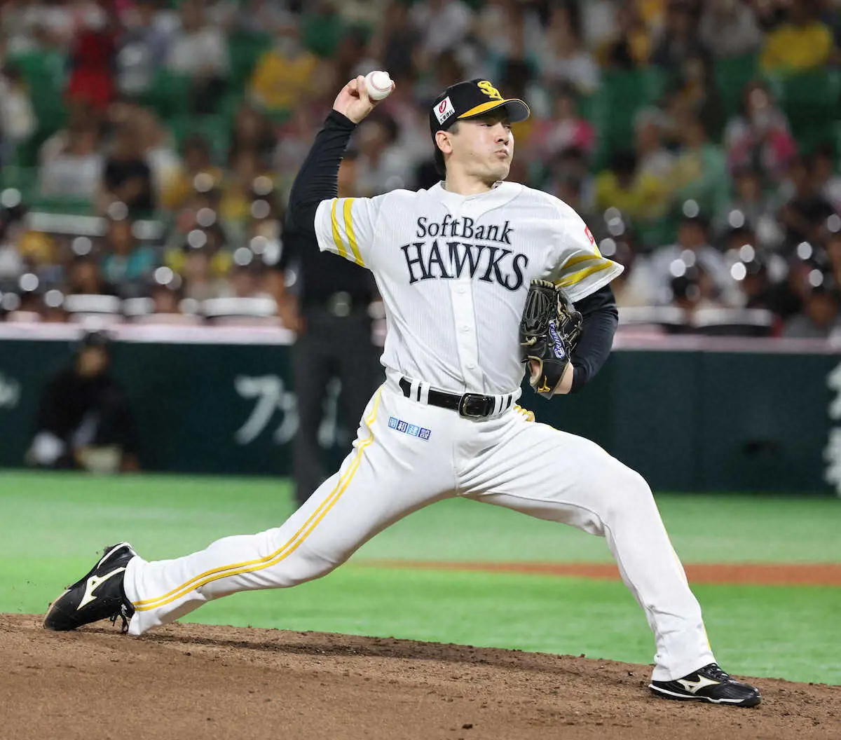 【画像・写真】ソフトバンク有原　14勝目の権利を得て降板　リーグトップ日本ハム伊藤に並ぶか