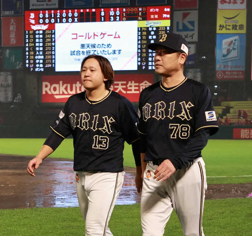 【画像・写真】オリックス・宮城に涙雨…　降雨コールドで規定投球回到達と最優秀防御率のタイトル逃す