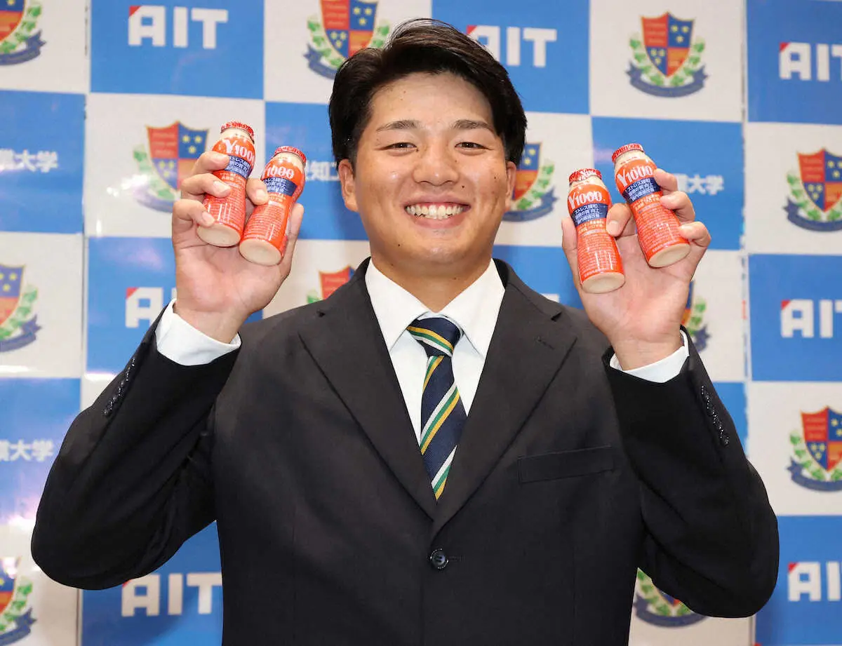 【ドラフト会議】ヤクルト1位　愛知工大・中村優斗「金丸より活躍したい」中日1位のライバルに対抗心