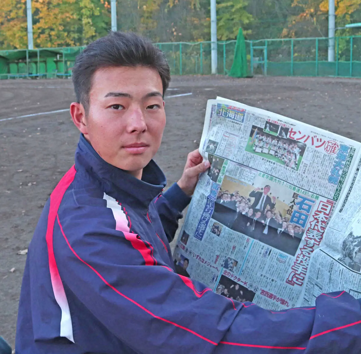 巨人4位指名の北星学園大付の「ジュウザ」、指名から一夜明けて将来の160キロ到達掲げる