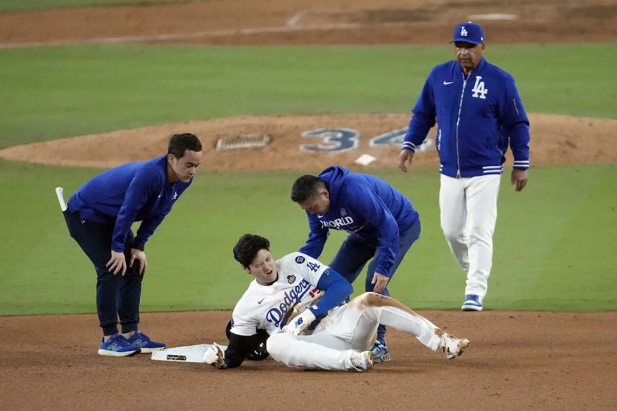 【画像・写真】大谷翔平は「左肩の亜脱臼」ドジャース指揮官が試合後に発表「肩の強さと可動域は問題ない」