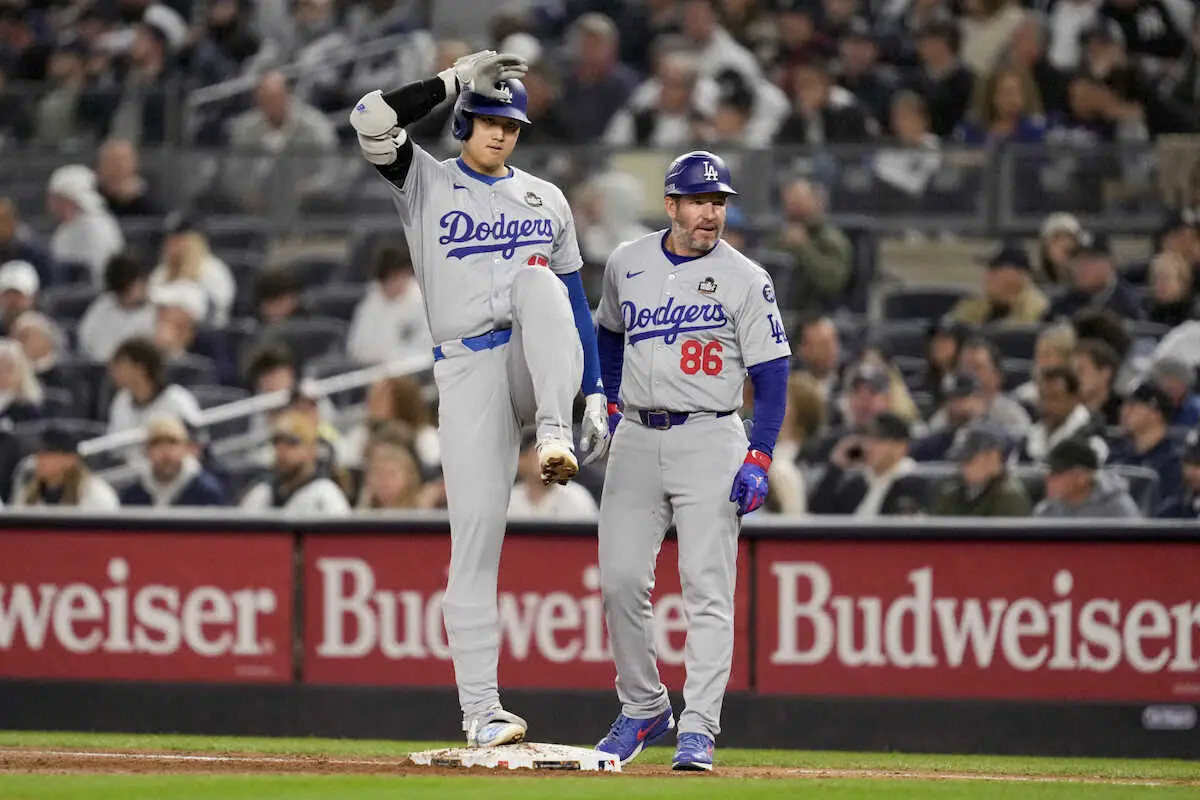 【画像・写真】大谷翔平が左肩負傷後初安打！中前打で好機拡大→果敢スライディングも　追加点お膳立て　ド軍1点差迫る