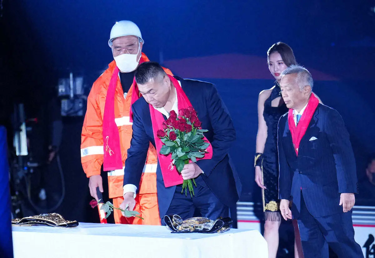  【INOKI　BOM-BA-YE×巌流島】小川直也　開会セレモニーで「闘魂継承！いくぞー！」