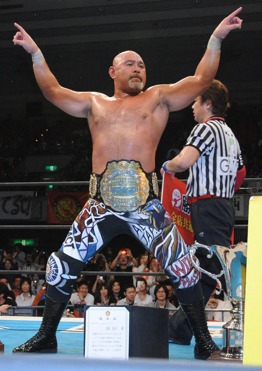 08年4月にIWGPヘビー級王者に輝いた武藤敬司