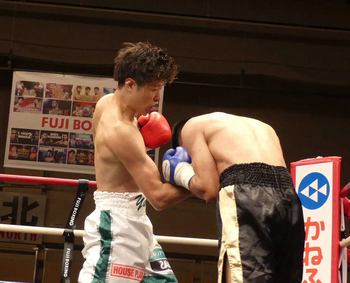 ボクシング山崎裕生　TKO勝利で2連勝　人命救助に続き本業でも結果「勝ててホッとした」