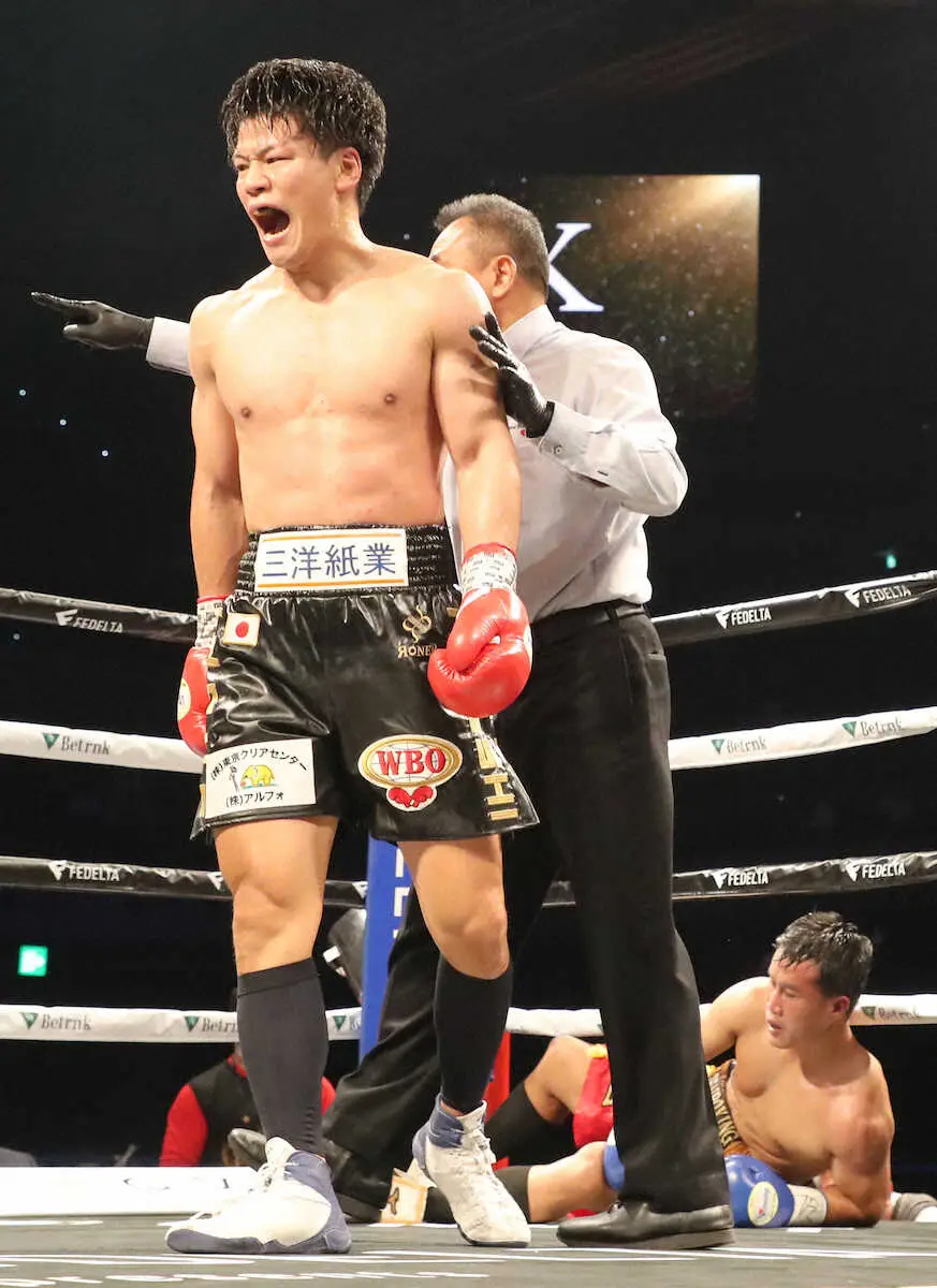 WBOAPスーパーウエルター級王者　井上岳志　6回TKO勝利で2度目の防衛に成功