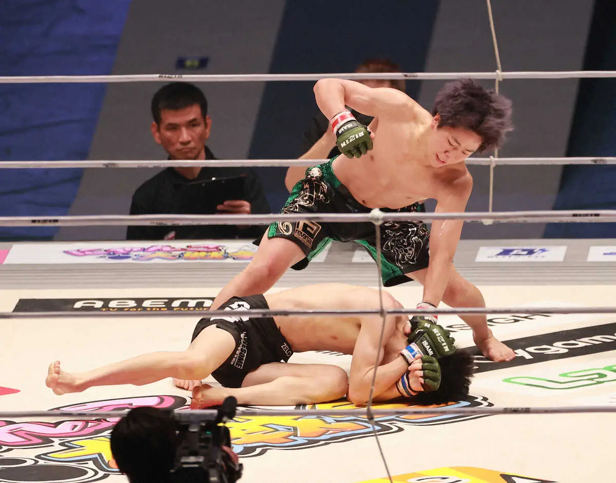 【RIZIN】那須川龍心　MMAデビュー戦でTKO勝利！試合展開が兄・天心の試合に酷似「デジャヴ」