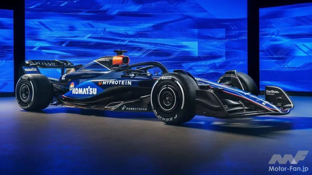 名門ウィリアムズとコマツが再び提携！ 2024年型F1マシン「FW45」とともに複数年のパートナーシップ契約を発表