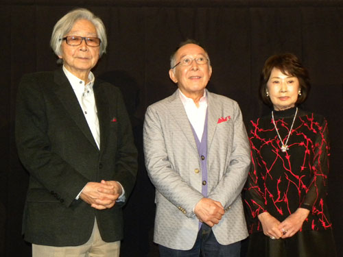 橋爪功＆吉行和子＆山田洋次監督　合わせて２３８歳の舞台あいさつ