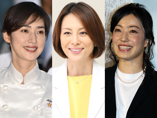 秋ドラマの主演を務める（左から）天海祐希、米倉涼子、菅野美穂