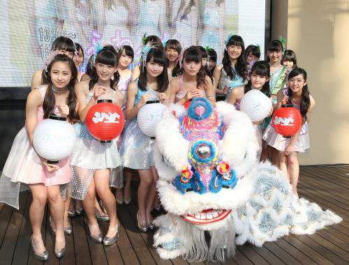 １８人組アイドル、ふわふわ　新曲イベントで獅子舞とコラボパフォ