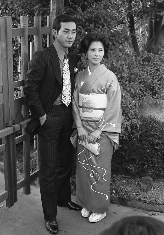 １９７２年、大原麗子さんと結婚した渡瀬恒彦さん