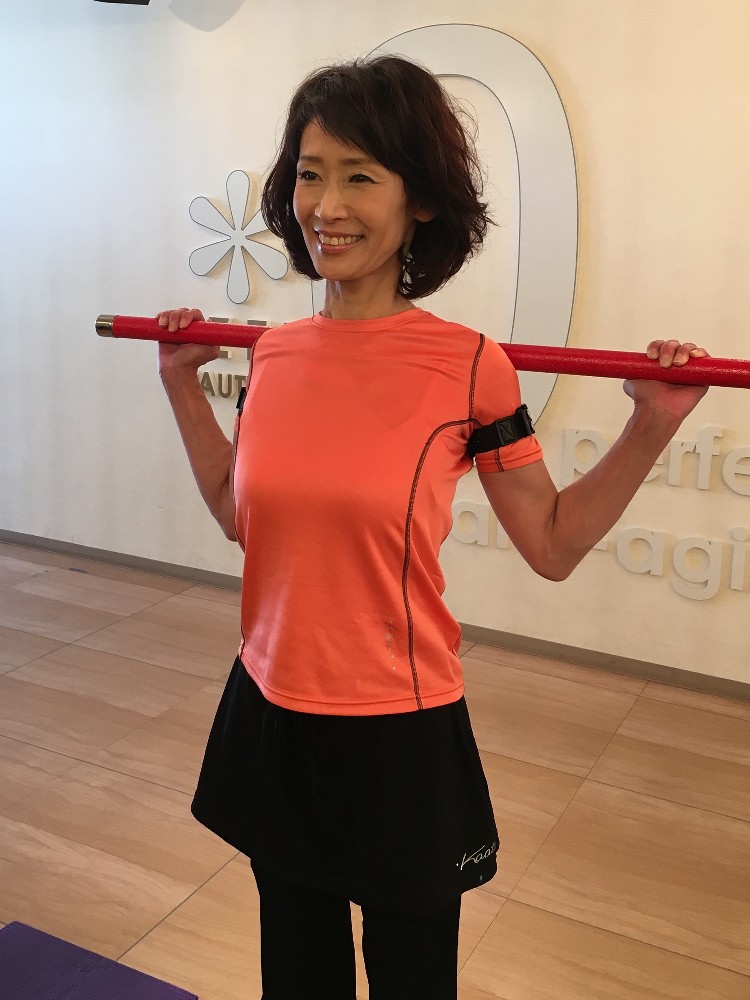 筋肉増＆体重増に向け、加圧トレーニングに励む武川智美アナウンサー