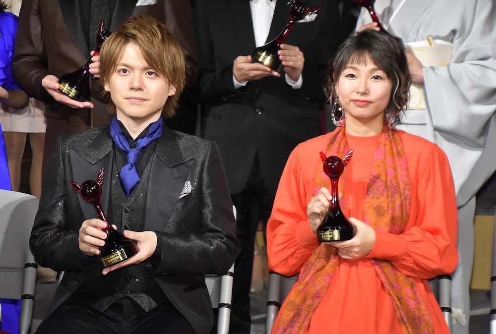 「声優アワード」内田雄馬＆三瓶由布子が主演賞　ファン投票は神谷浩史が１位
