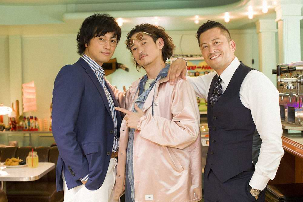 Indeedの新CMシリーズに出演する（左から）斎藤工、窪塚洋介、池内博之