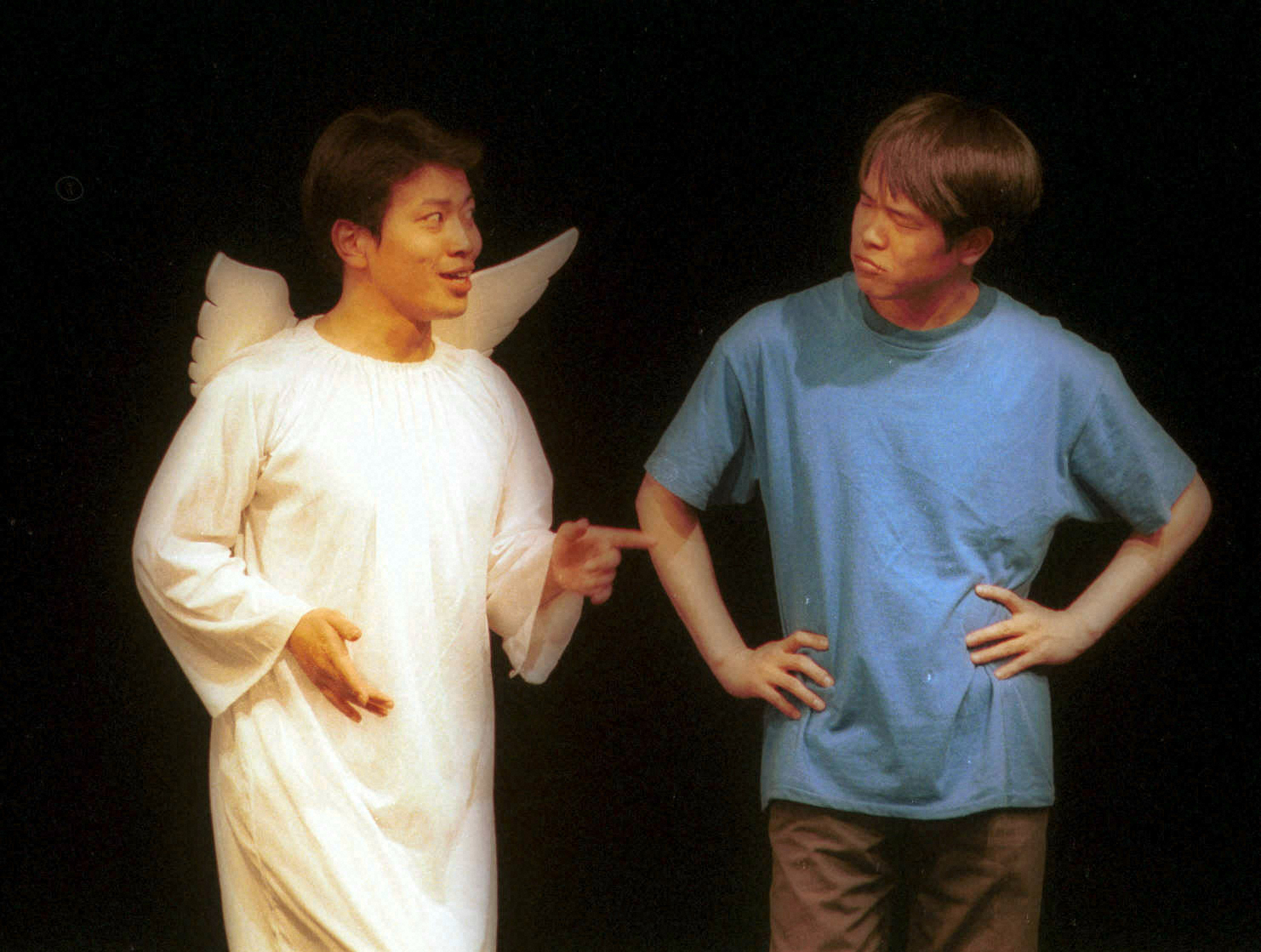 宮迫博之（左）と蛍原徹（1997年撮影）