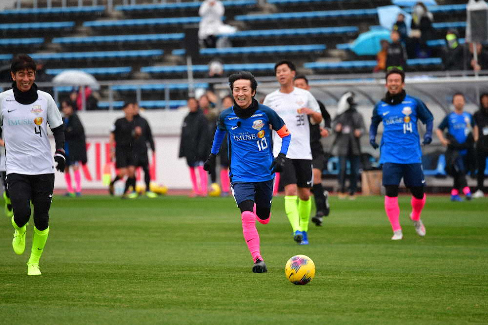 自身が主催するサッカー大会「イミューズやべっちCUP2019」に出場したナインティナイン・矢部浩之