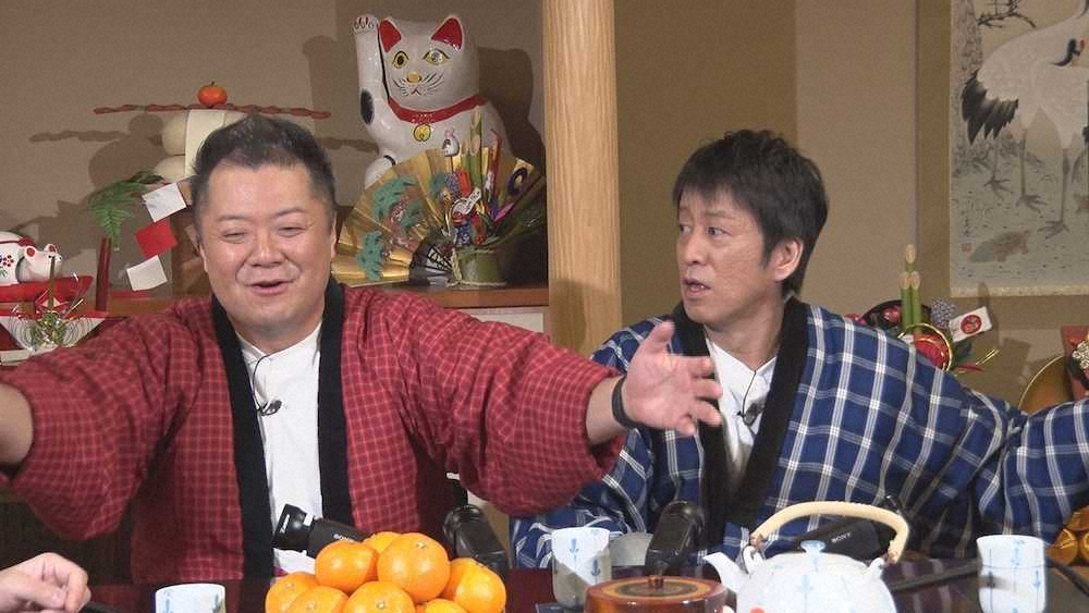 関西テレビの正月特番「ウラマヨ！お正月2時間SP」に出演の小杉竜一（左）と吉田敬