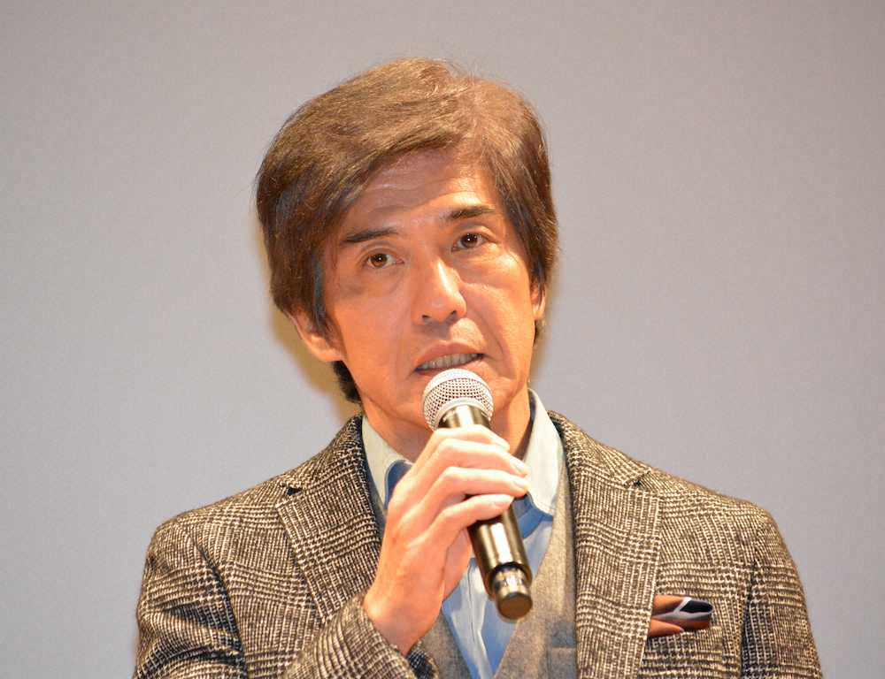映画「Fukushima50」の舞台あいさつに登壇した佐藤浩市