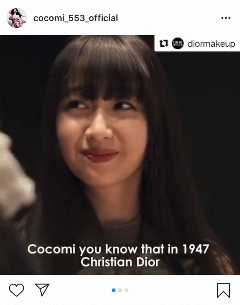 Cocomi公式インスタグラム（cocomi_553_official）より
