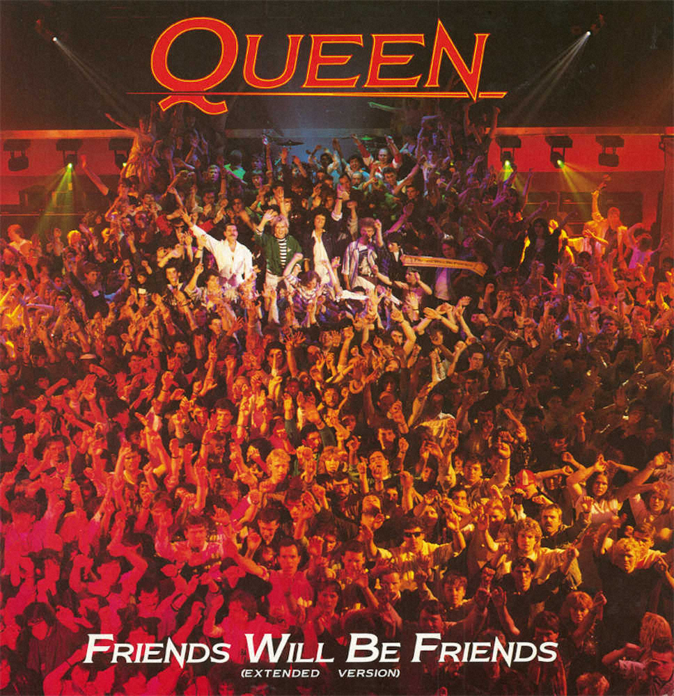 英国で発売されたシングル「心の絆/Friends　Will　Be　Friends」のジャケット