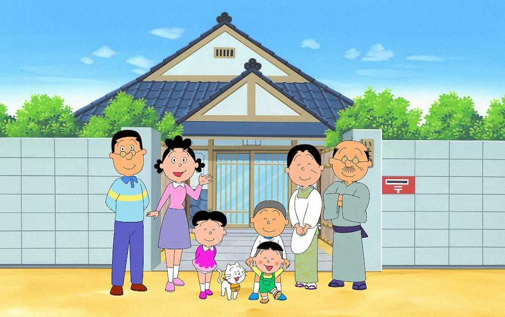45年ぶりの再放送になることが決定したフジテレビのアニメ「サザエさん」（C）長谷川町子美術館