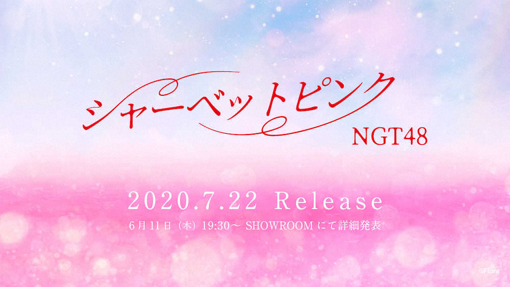 NGT48の5枚目シングル「シャーベットピンク」のイメージビジュアル
