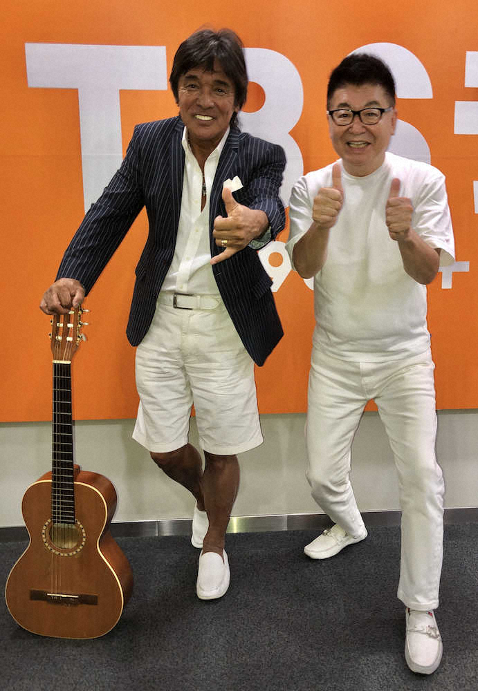 9月6日（クロの日）に「黒フェス2020～白黒歌合戦～」を開催する松崎しげる（左）と生島ヒロシ