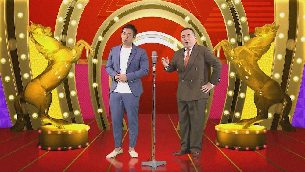 読売テレビ「うまんザイ！」に出演のミルクボーイ・駒場孝（左）、内海崇