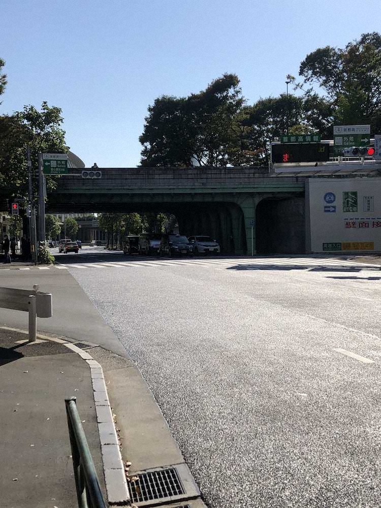 伊藤健太郎容疑者が事故を起こした、東京・千駄ヶ谷の交差点