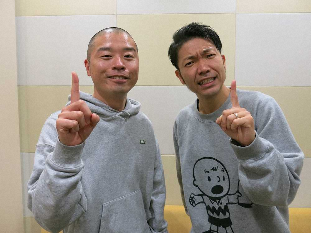 　「M－1グランプリ2020」での優勝を狙うアキナの山名文和（左）と秋山賢太