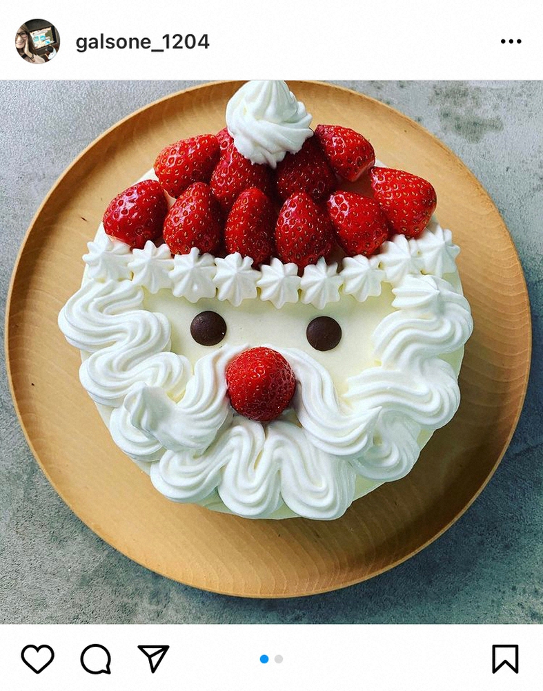 【画像・写真】ギャル曽根　手作りクリスマスケーキに反響「かわいい」「クオリティー高っ」「プロ級の出来栄え」