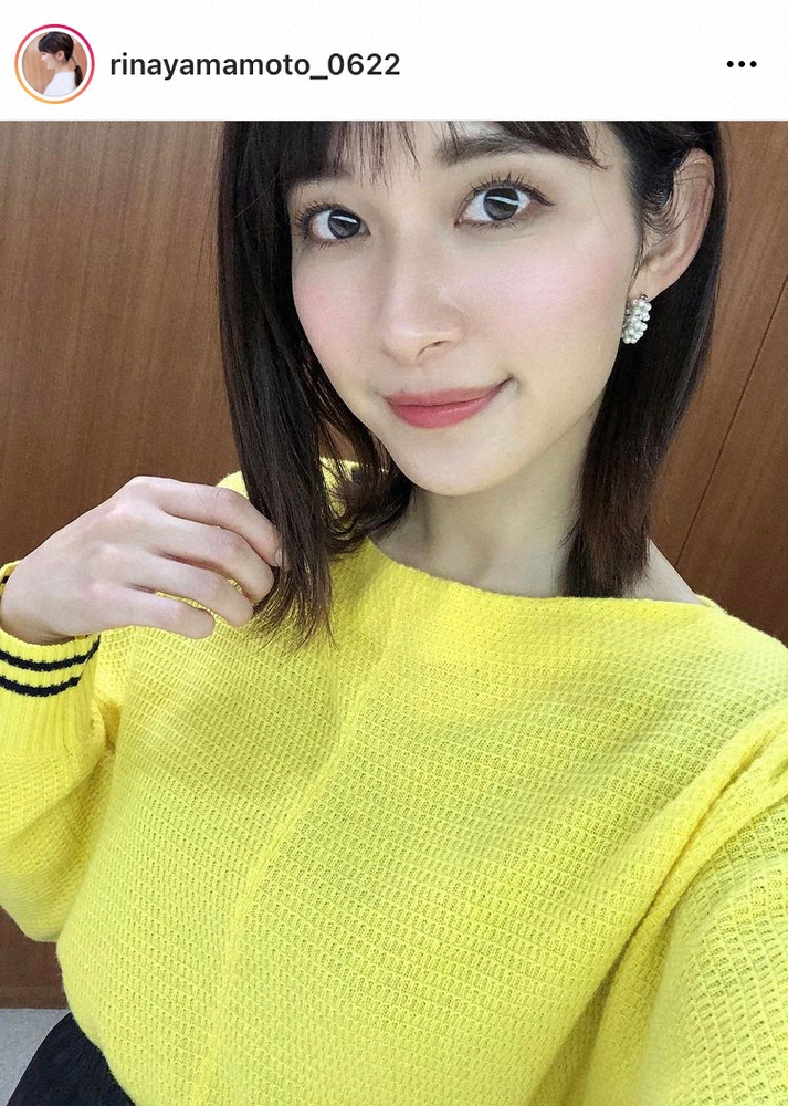 【画像・写真】TBS山本里菜アナ　ストレートな外ハネヘア公開「爽やかすぎる！」「一段と綺麗」