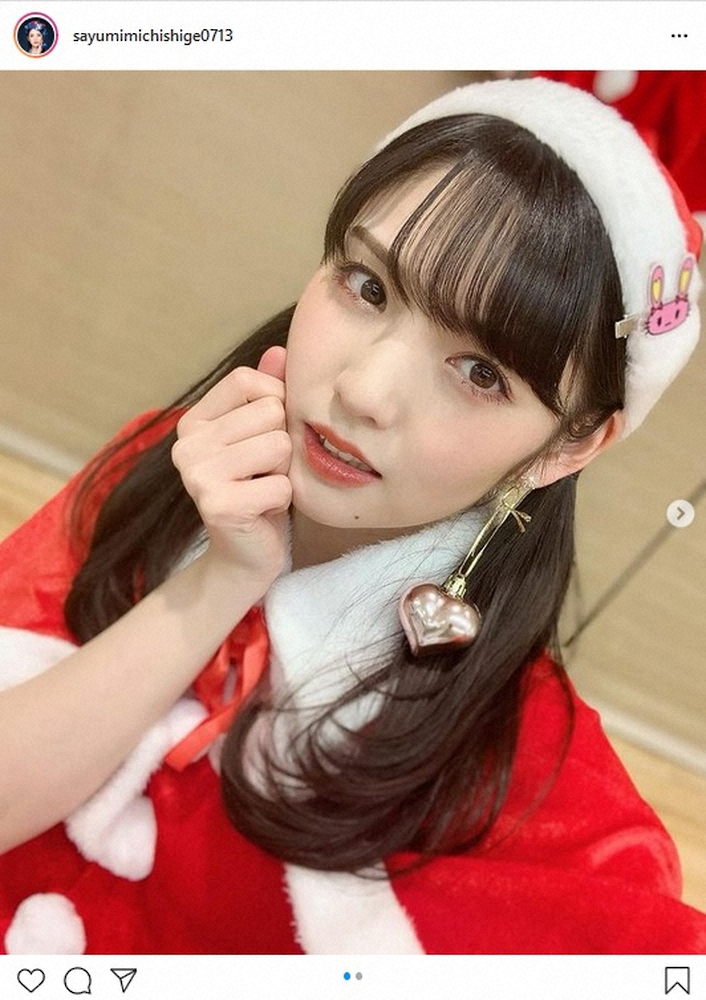 【画像・写真】道重さゆみ「メリークリスマス」2日連続のサンタコスにファン歓喜「死ぬほど可愛い」「世界一」