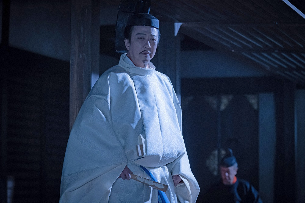 大河ドラマ「麒麟がくる」で正親町天皇役を演じる坂東玉三郎（C）NHK