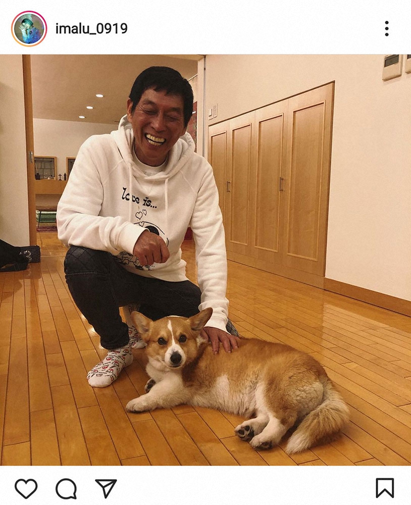 【画像・写真】IMALUの愛犬はさんまに興味なし!?ほっこり2Sにファン「最高な反応」「父さんもやれやれ」