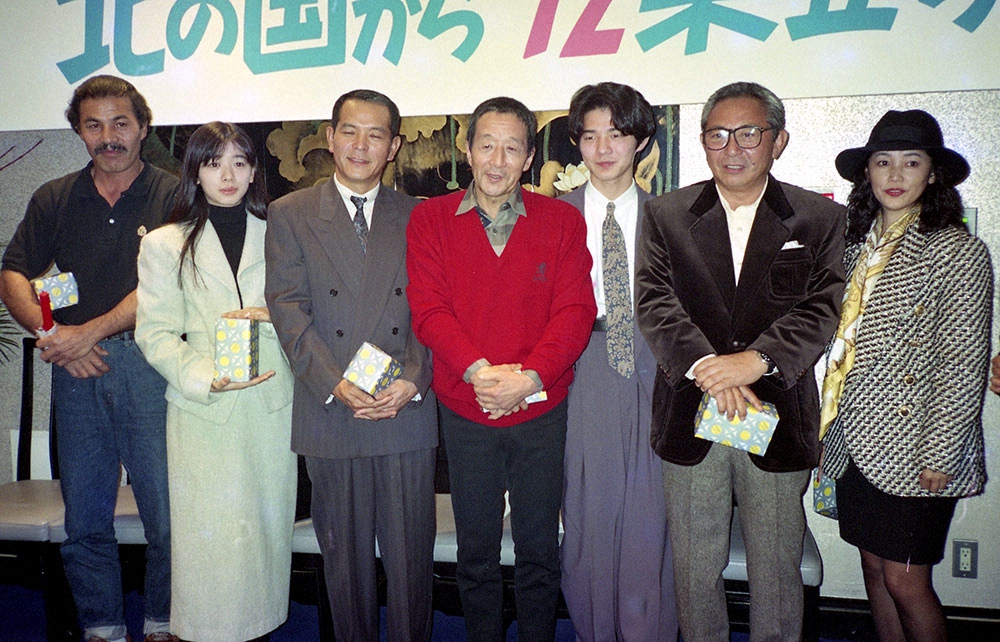 92年、田中邦衛さんの三日早い還暦を祝う会で北の国からのスタッフ、共演者と