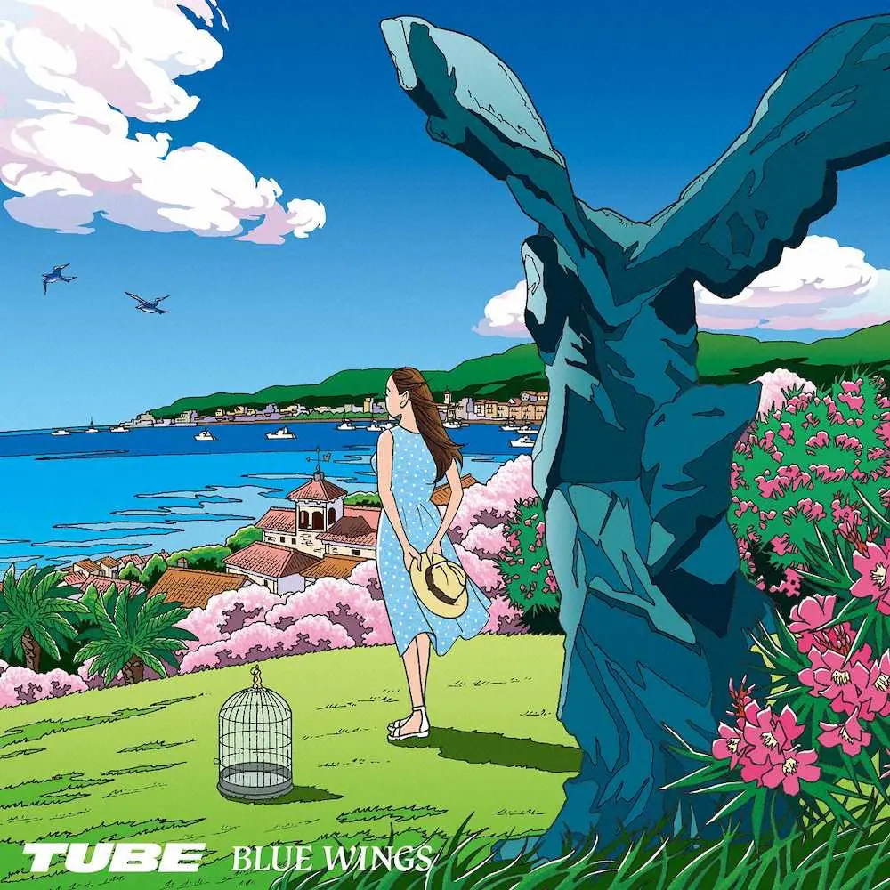 TUBEの新シングル「BLUE　WINGS」のジャケット