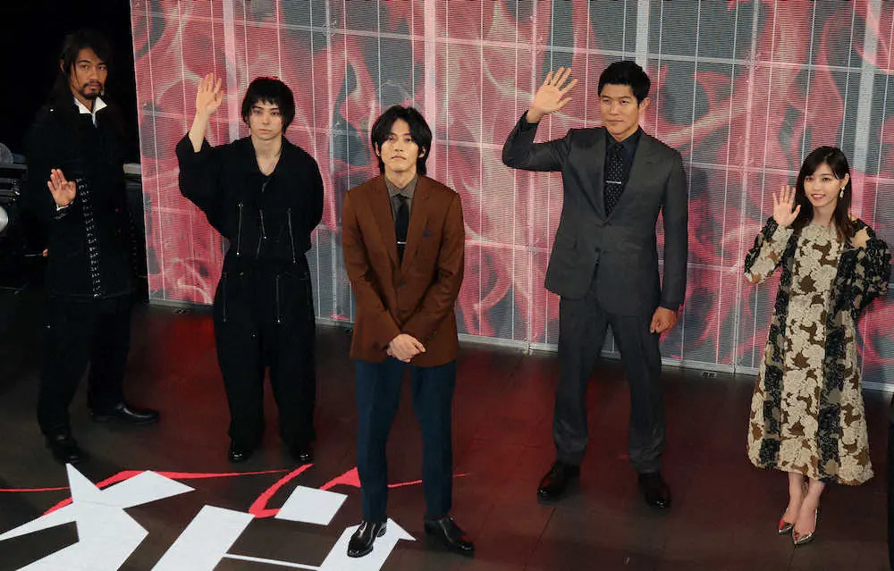 イベントに出席した（左から）斎藤工、村上虹郎、松坂桃李、鈴木亮平、西野七瀬