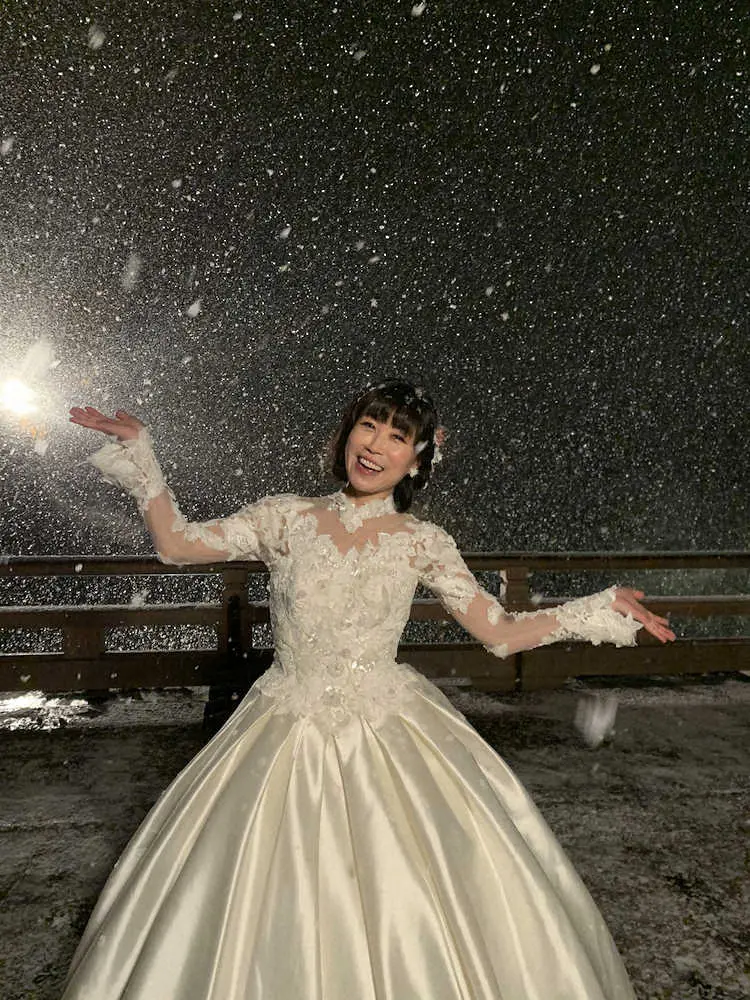【紅白】水森かおり　極寒の京都からシースルー衣装でド根性歌唱「雪が降ってめちゃくちゃ寒いです！」