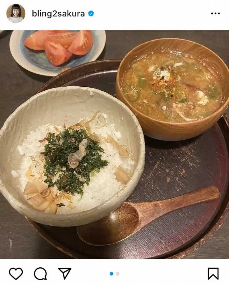 【画像・写真】井上咲楽「しあわせな味」　“ひとり夜ご飯”公開に反響「絶対美味しいやつ」「お腹すいてきた」の声