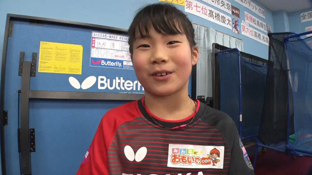 5日に放送されるTBS「バース・デイ」では卓球界が注目する8歳の松島美空に密着する（C）TBS