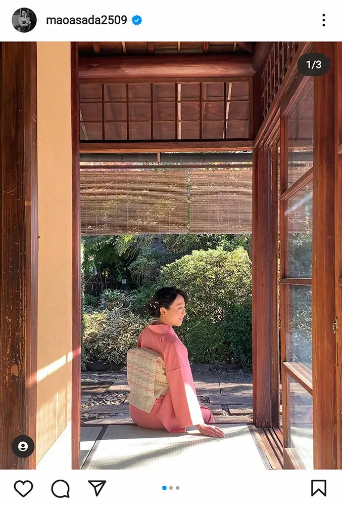 浅田真央さん「世界に一つだけの」紅花紬の和服姿披露　色とりどり草木染めの糸に驚きの声