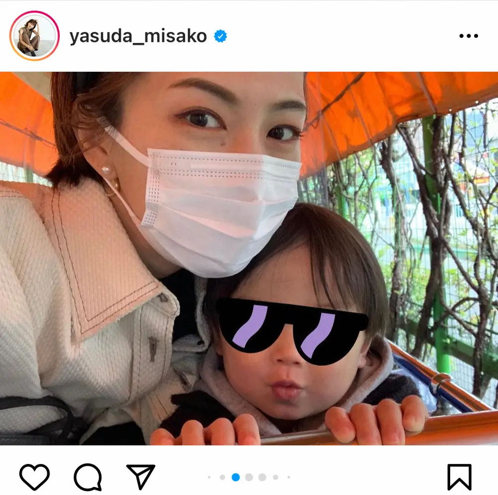 【画像・写真】安田美沙子　家族旅行を満喫　息子との親子ショット披露に「ほっこりします」「家族仲良しでいいね」の声