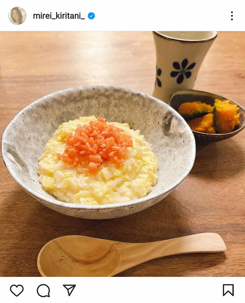 桐谷美玲　体調悪い時の「我が家の定番メニュー」披露　ドラマ内で作った一品「櫻井家特製卵生姜粥」