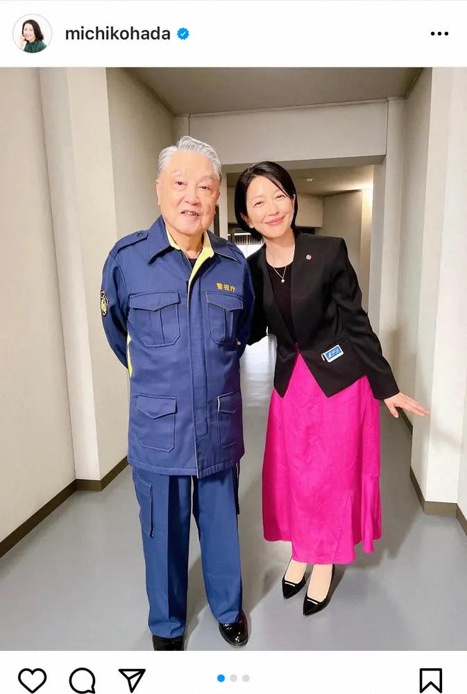 羽田美智子　85歳誕生日迎えた伊東四朗との2ショット公開に「大好きなお二人」「お変わりない」