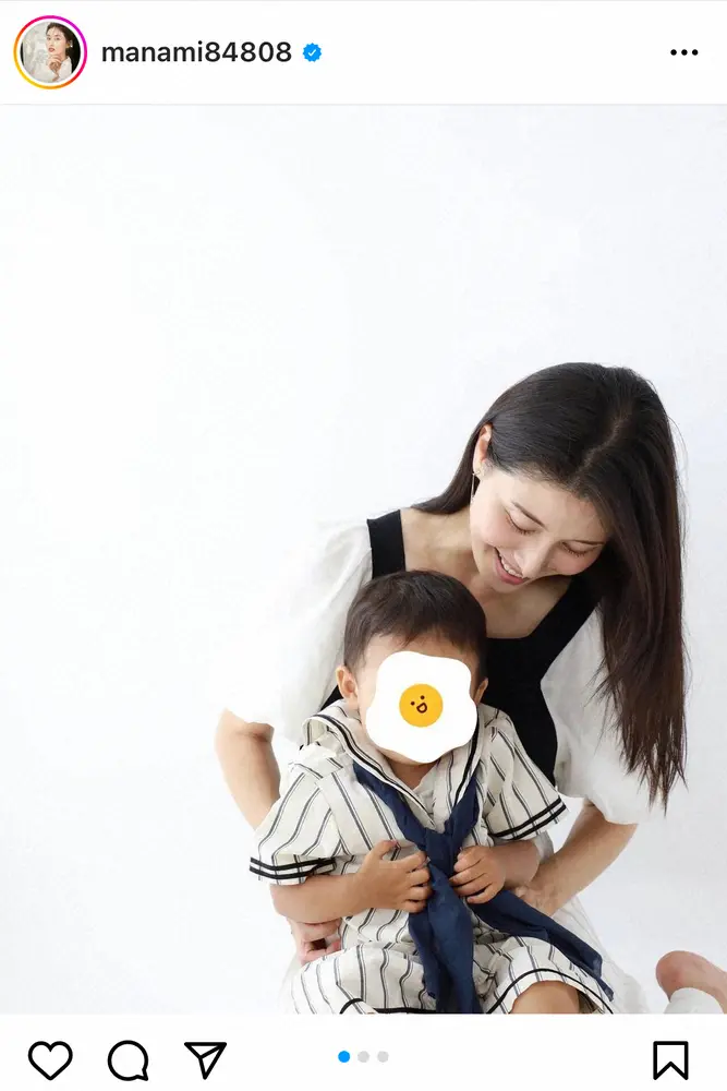 橋本マナミ　2歳息子を抱く親子ショット公開に「ステキなママ」「癒やされる」