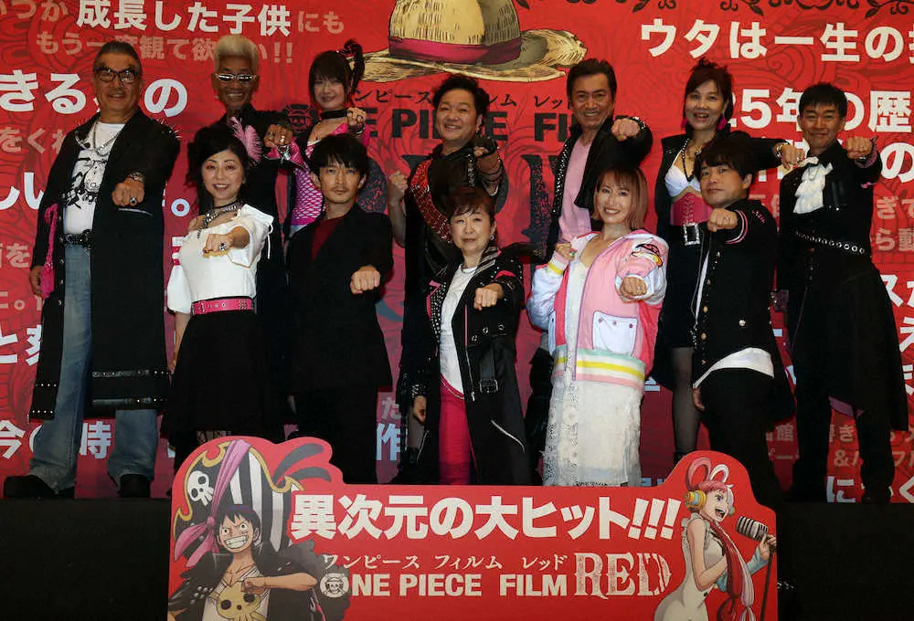 映画「ONE　PIECE　FILM　RED」公開から10日間で500万人動員、興収70億円突破